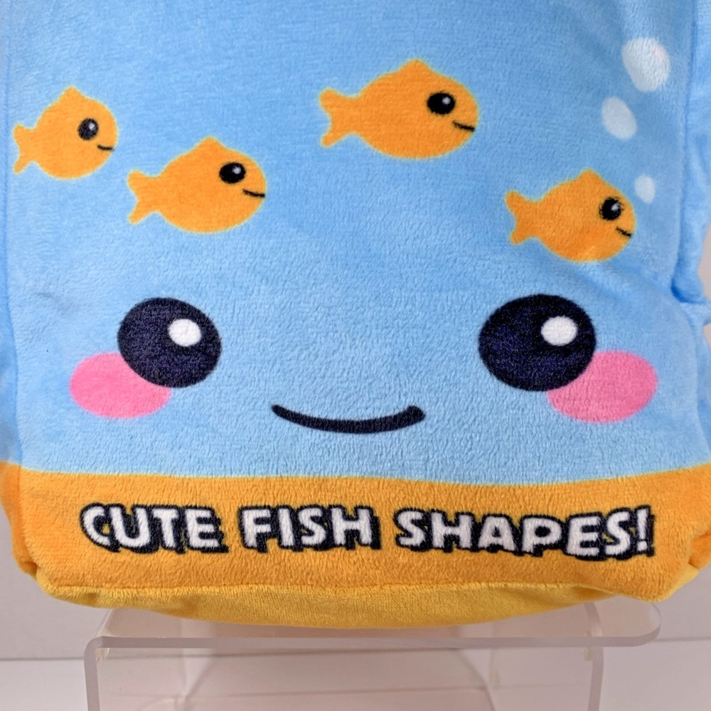 Go Fish 14" Fleece Plush Goldfish Snack Crackers Pillow w/ 4 Mini Removable Fish - Picture 3 of 15